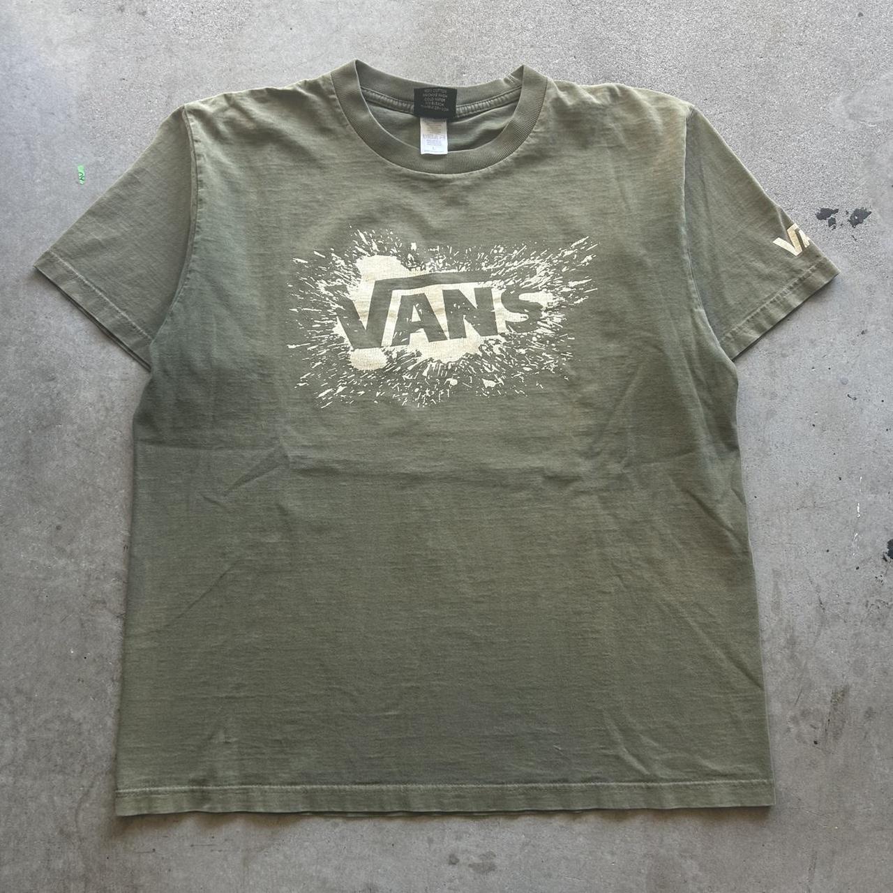 Vans Men's T-shirt Green/Khaki L – vintage 90s vans faded
