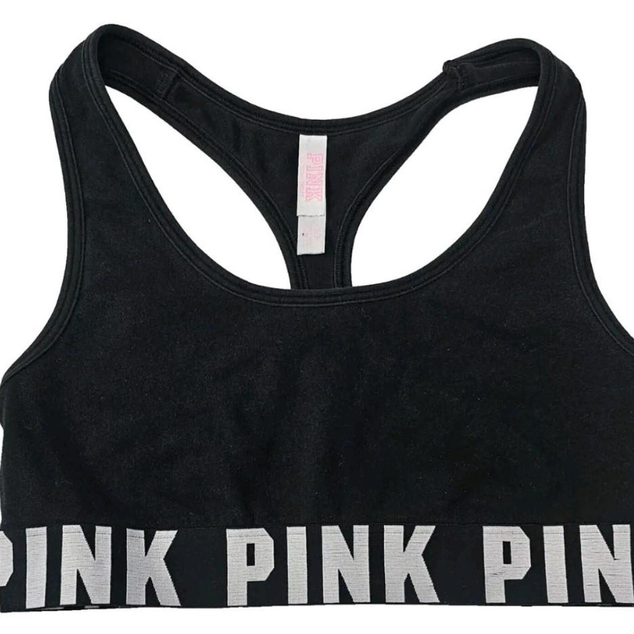 Black Victoria’s Secret Pink sports bra. Size small.