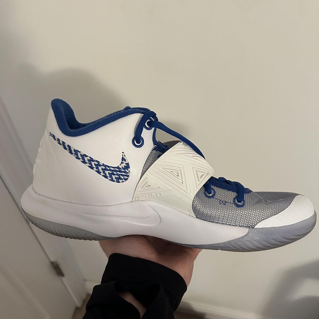 Kyrie Flytrap White Varsity Royal Basketball Depop