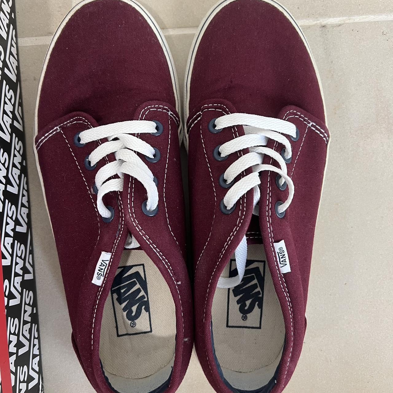 Mens burgundy vans best sale