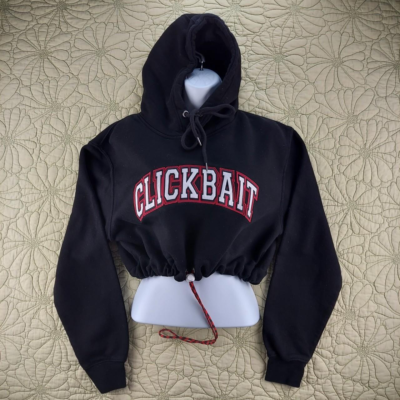 Pink clickbait hotsell hoodie cropped