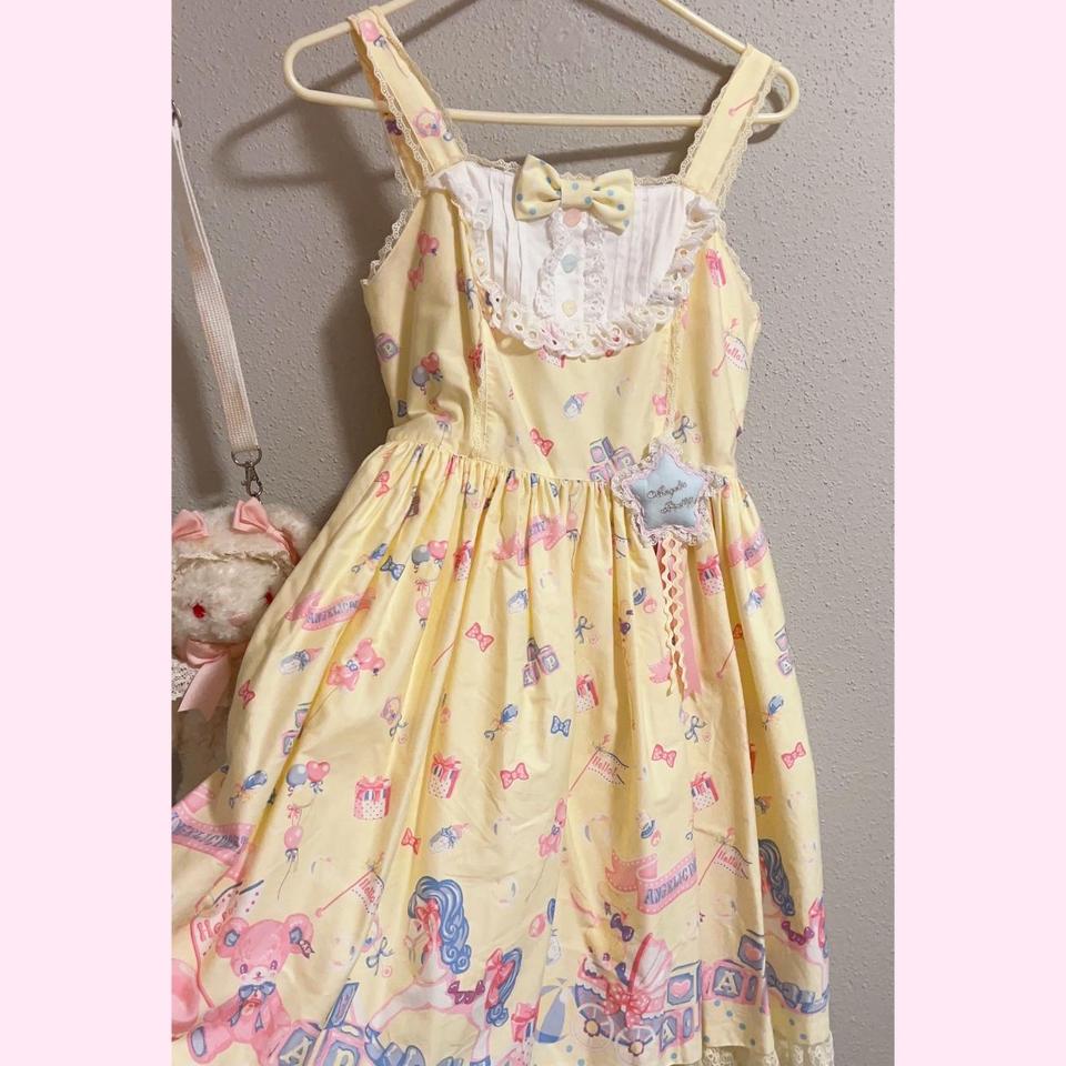 Dreamy baby room Jsk AND bonnet by Angelic Pretty in... - Depop