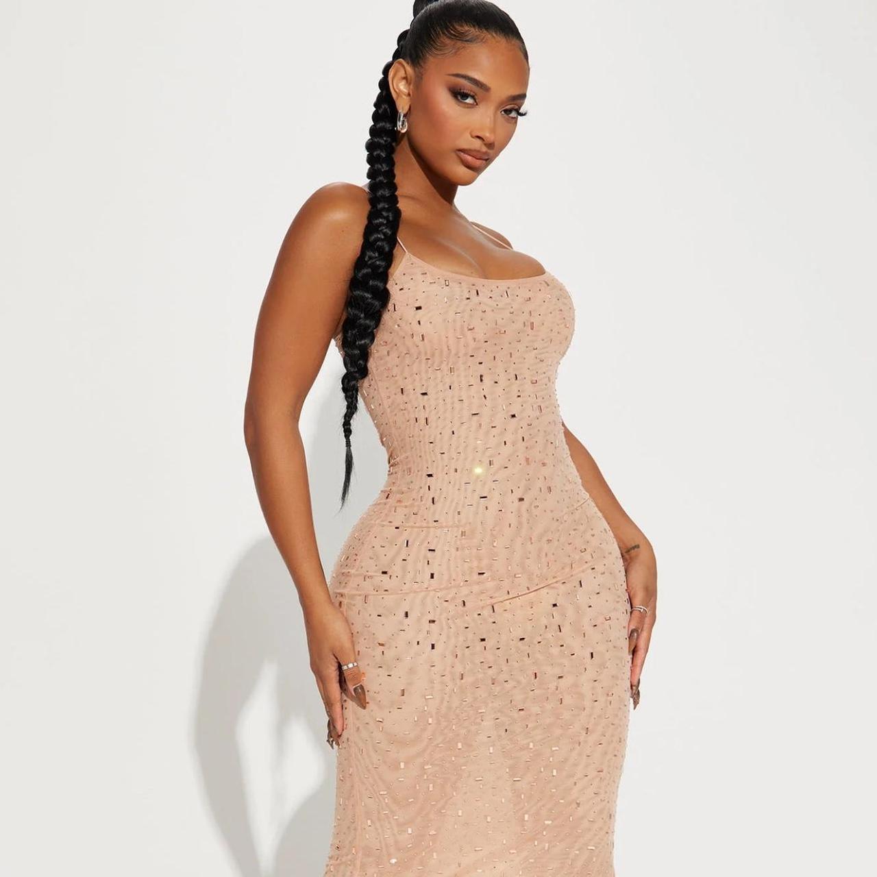 Fashion nova rhinestone dress hotsell