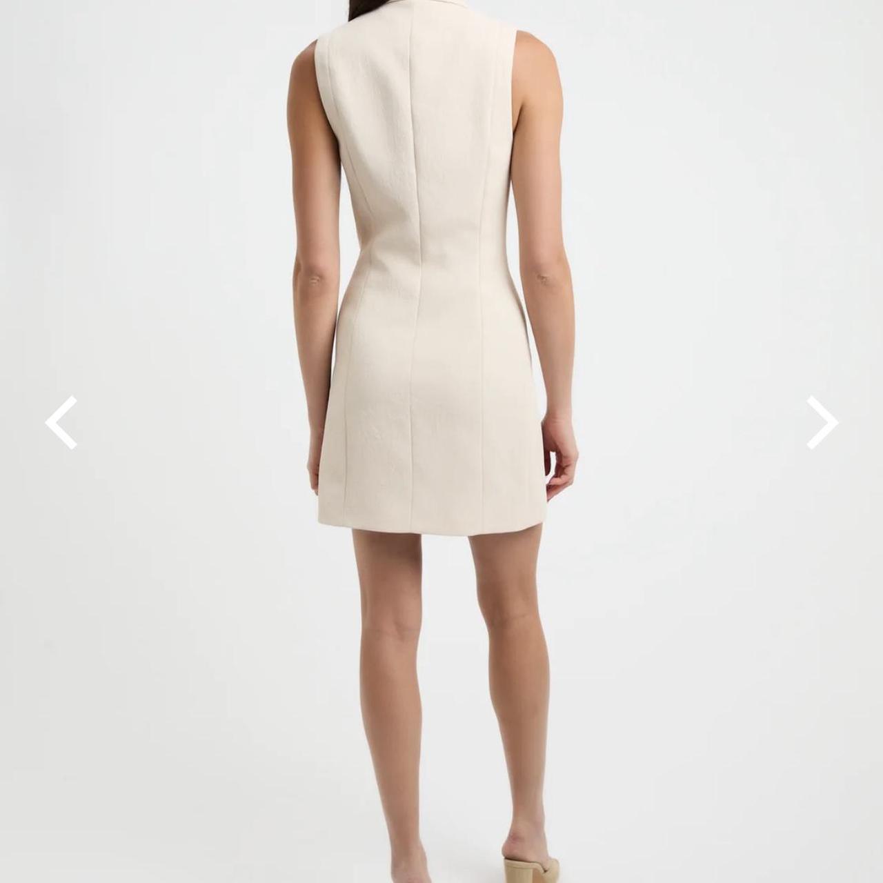 Kookai Oyster Dress Beige Size 40 Worn Once Depop