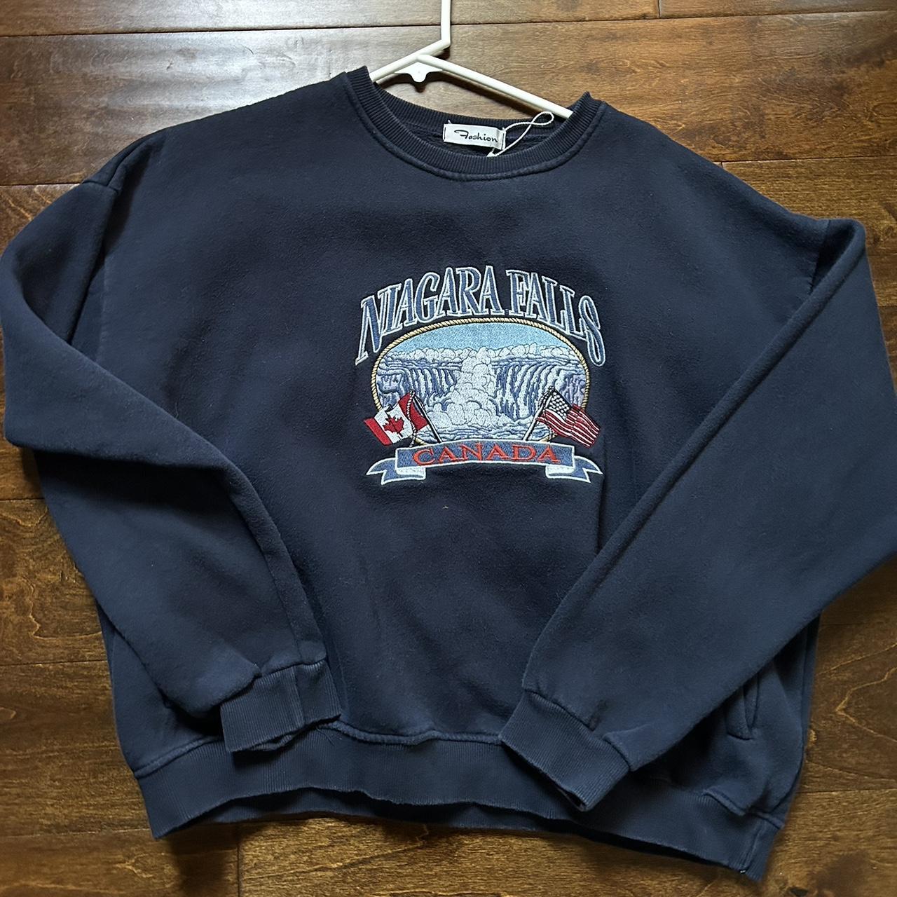 Dark Blue Niagara Falls sweatshirt like new... - Depop