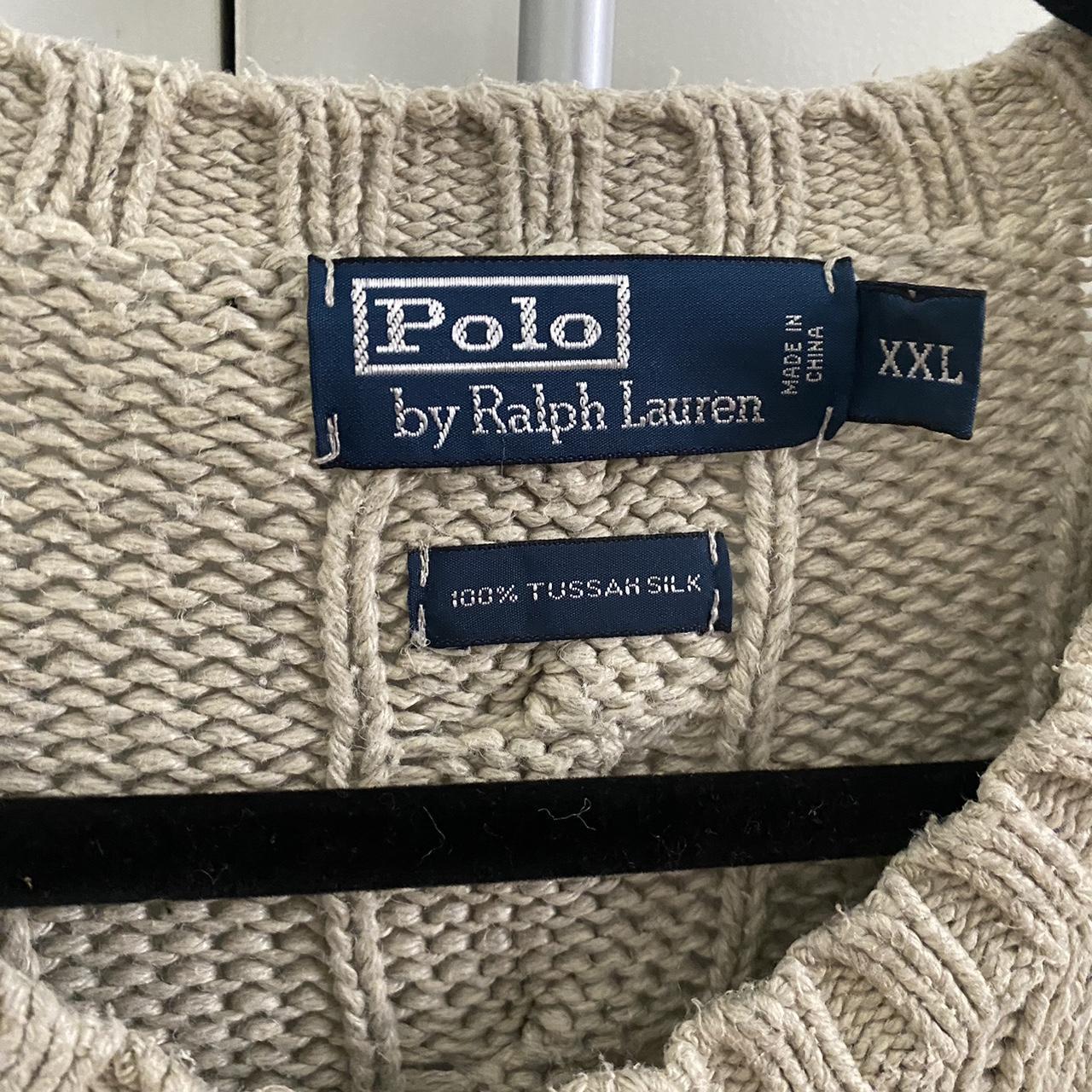 Polo by Ralph Lauren cable knit oversized jumper - Depop