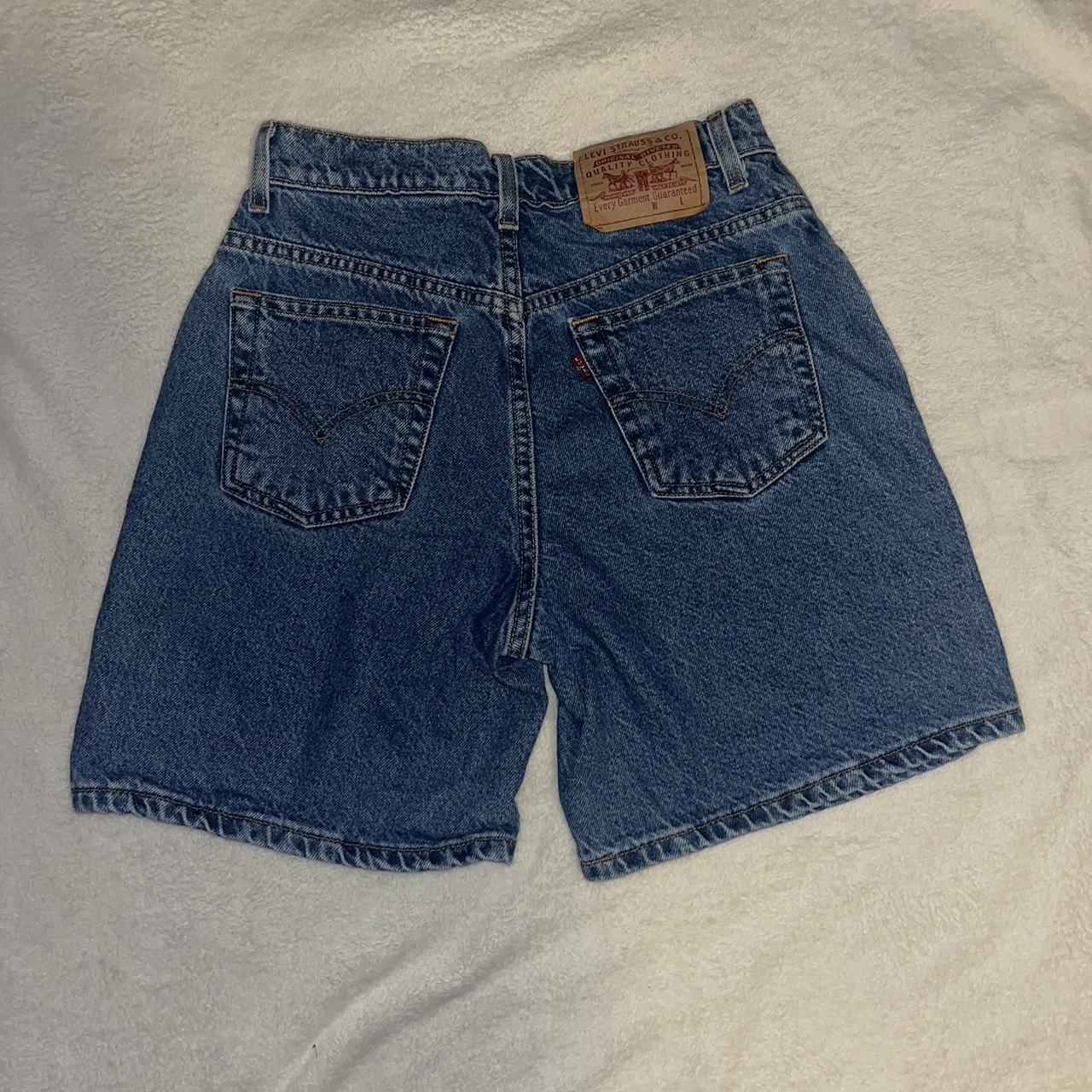 Levi high waisted jean shorts, size 5, waist... Depop