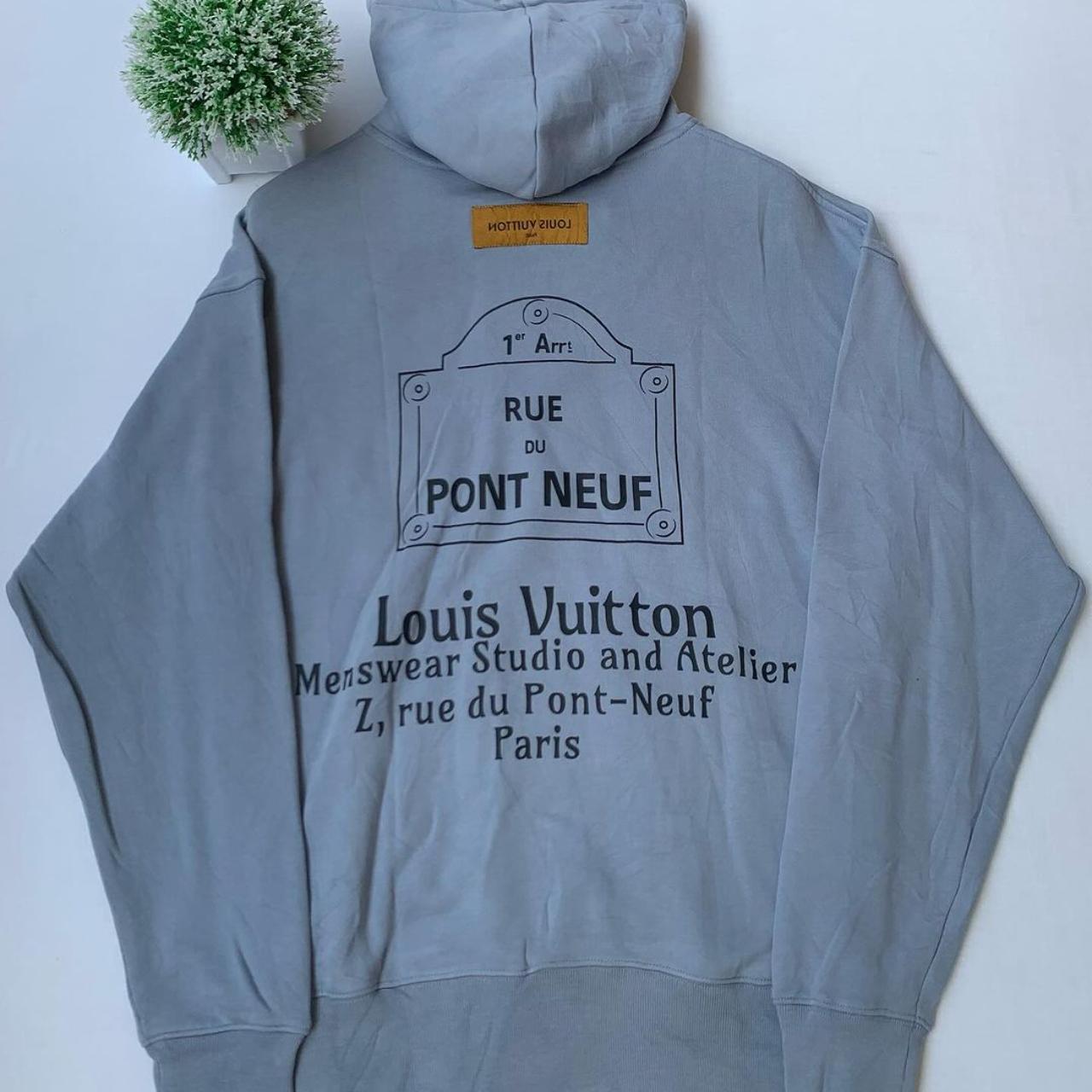 Louis Vuitton grey Atelier Hoodie - Depop