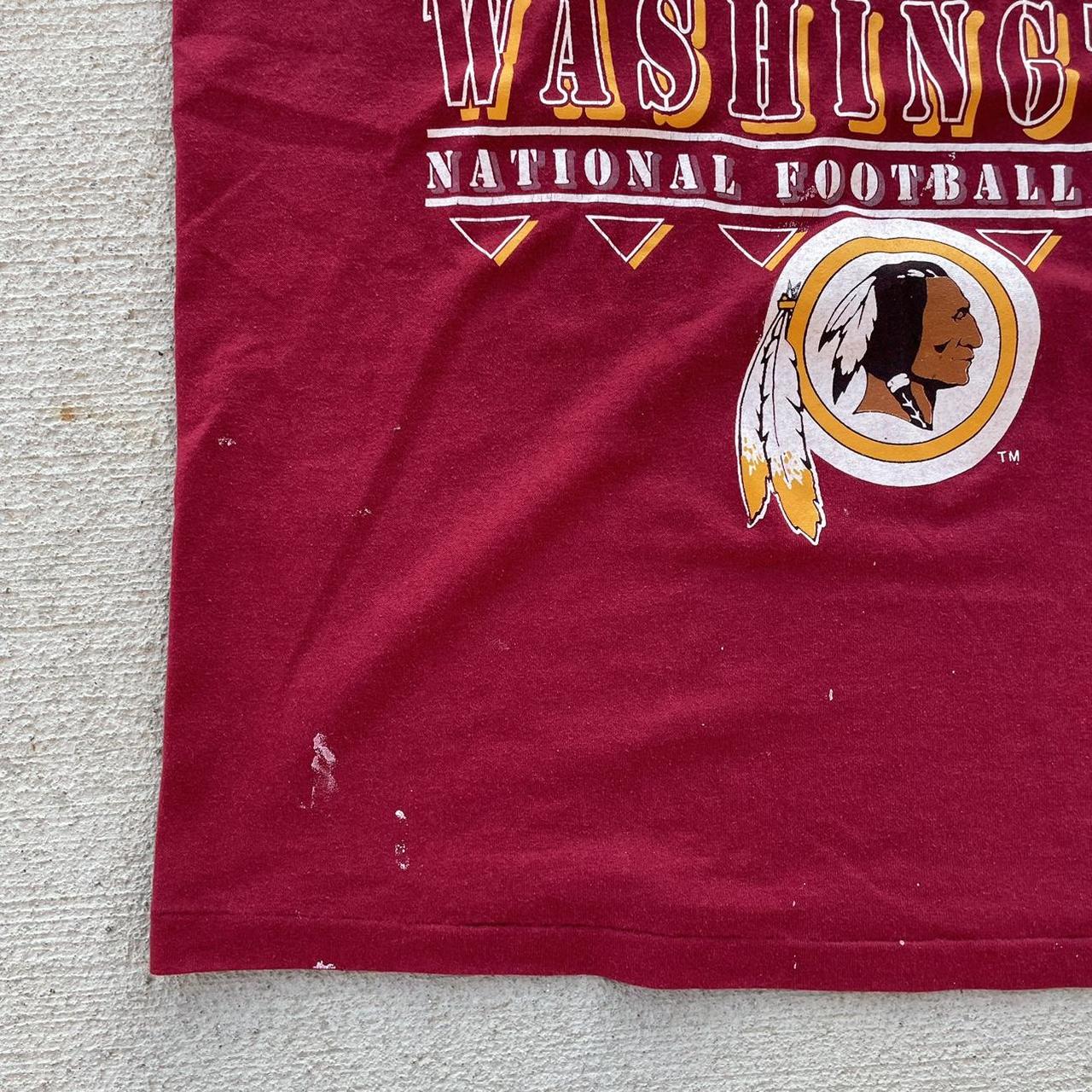 vintage redskins tshirt yellow large #vintage - Depop