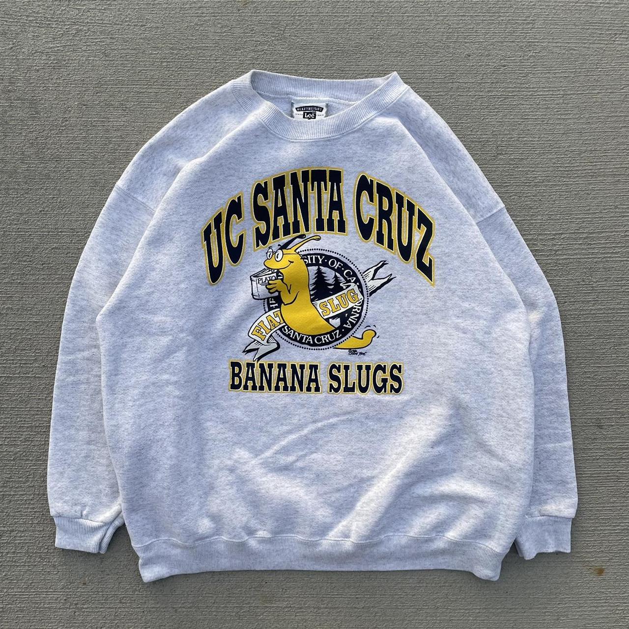 Vintage 90s UC Santa Cruz Banana Slugs Grey Depop