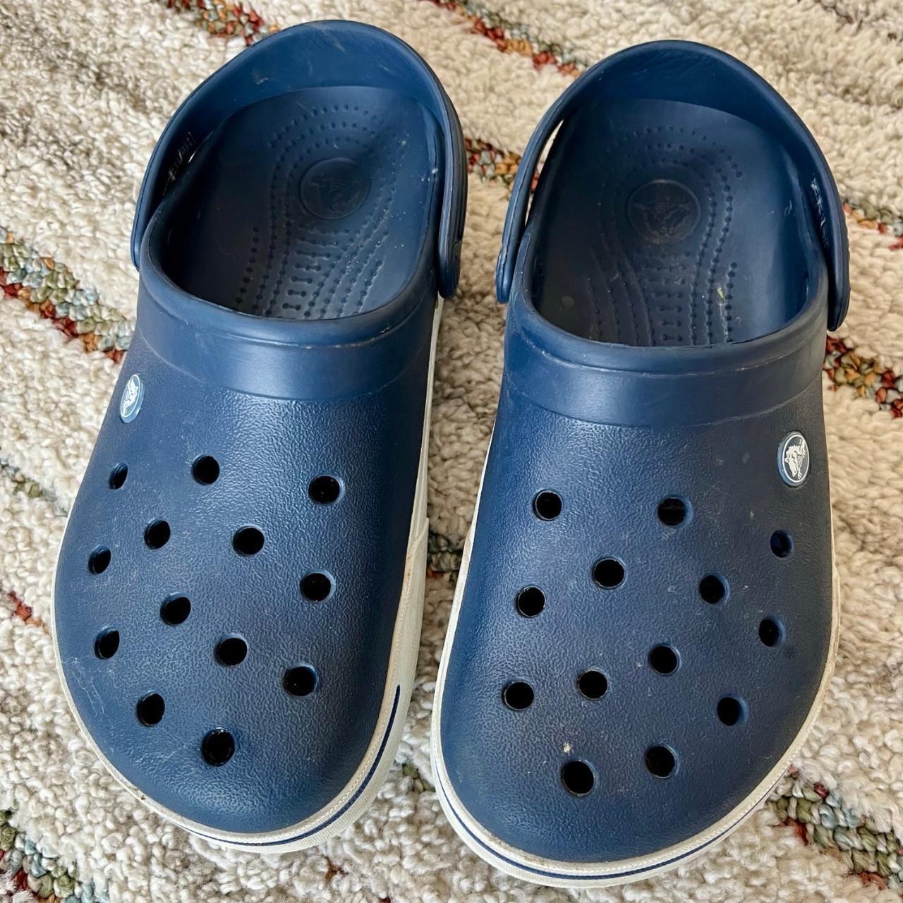 Classic Blue Crocs Great condition, lots of tread... - Depop