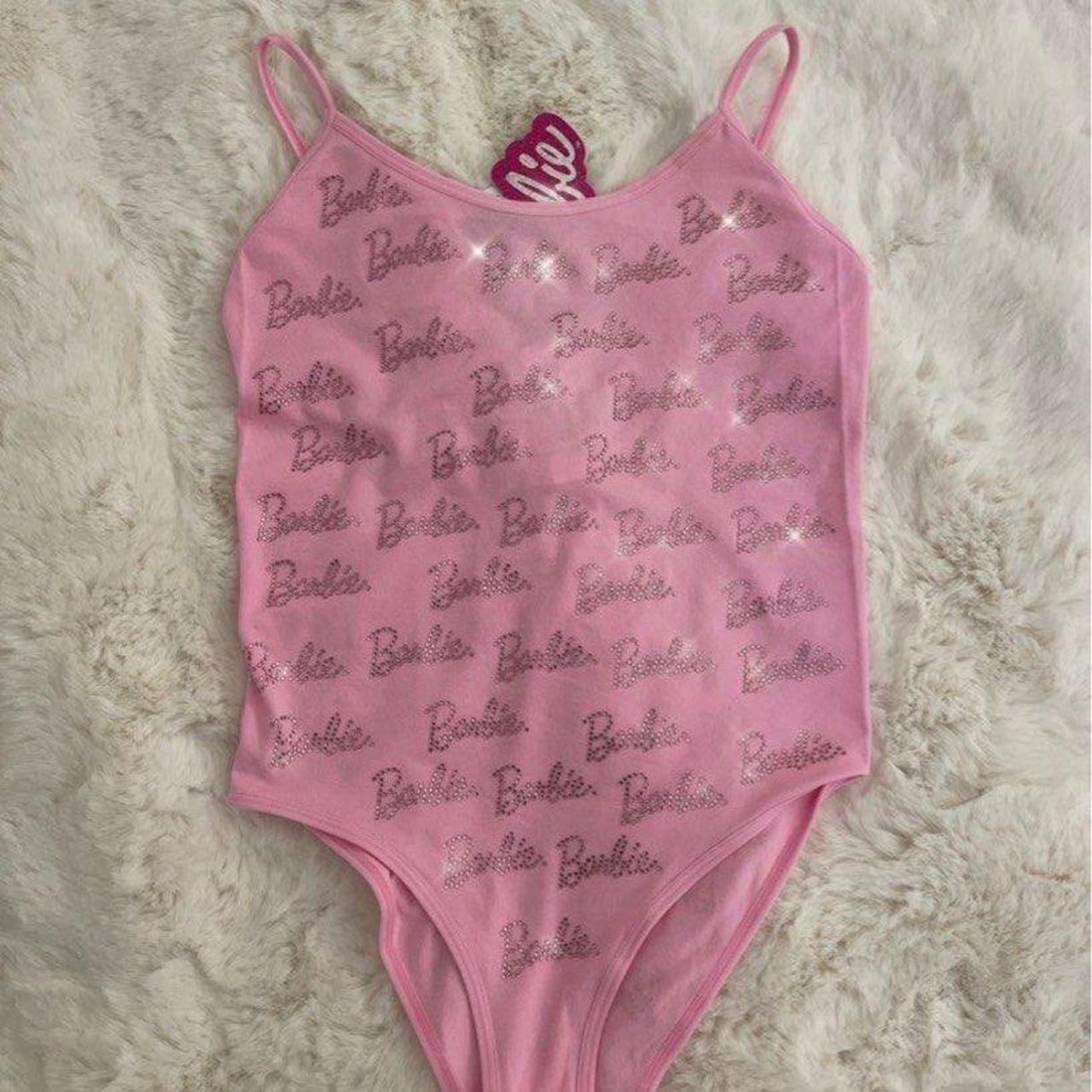Zara x Barbie pink rhinestone bodysuit Brand Depop