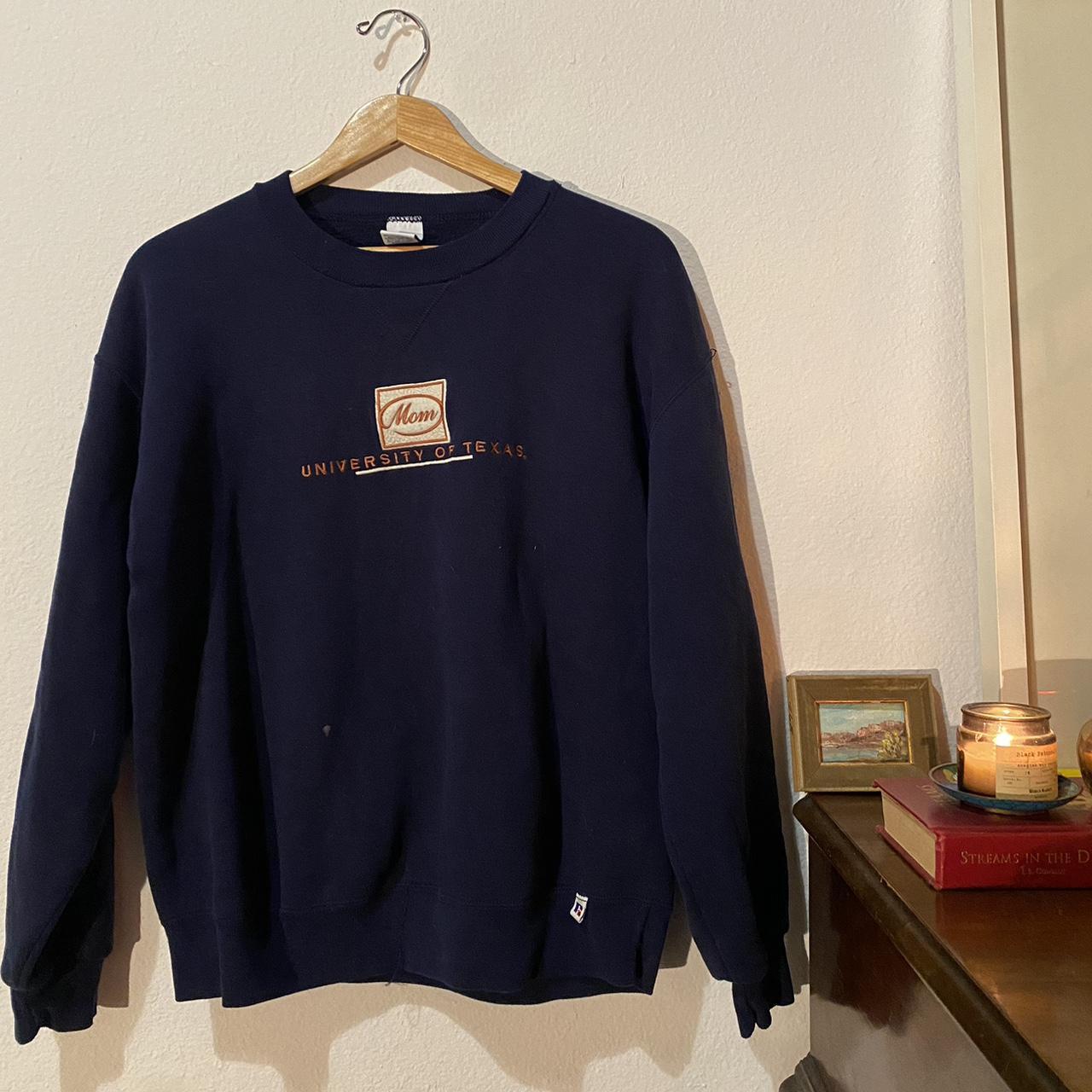 Vintage navy blue University of Texas mom sweatshirt... - Depop