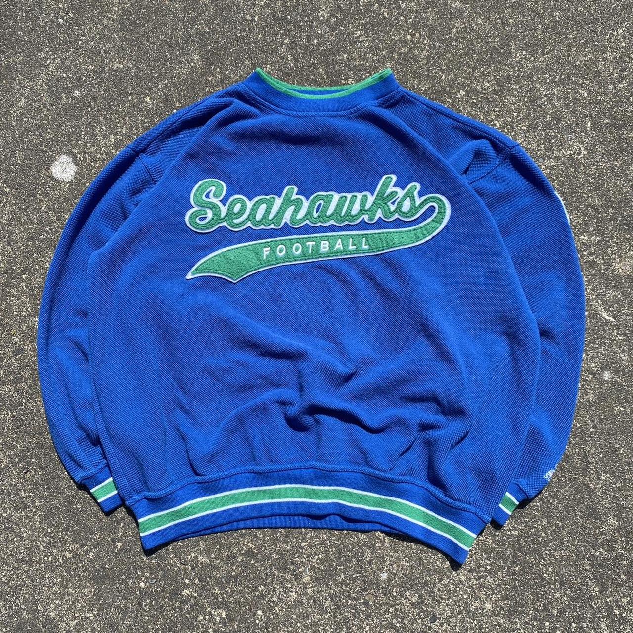 90s Seattle Seahawks football starter thermal crewneck - Depop