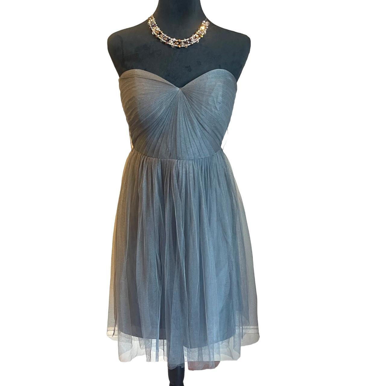 Jenny Yoo Tulle Gray Mini Dress Size... - Depop