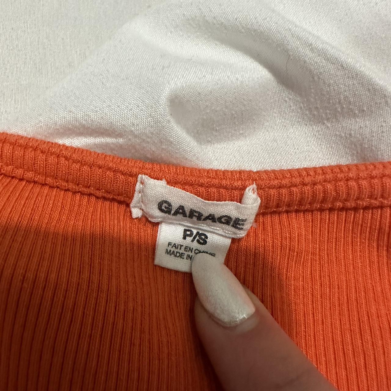 Bright Orange square neck top g☆rage size:... - Depop