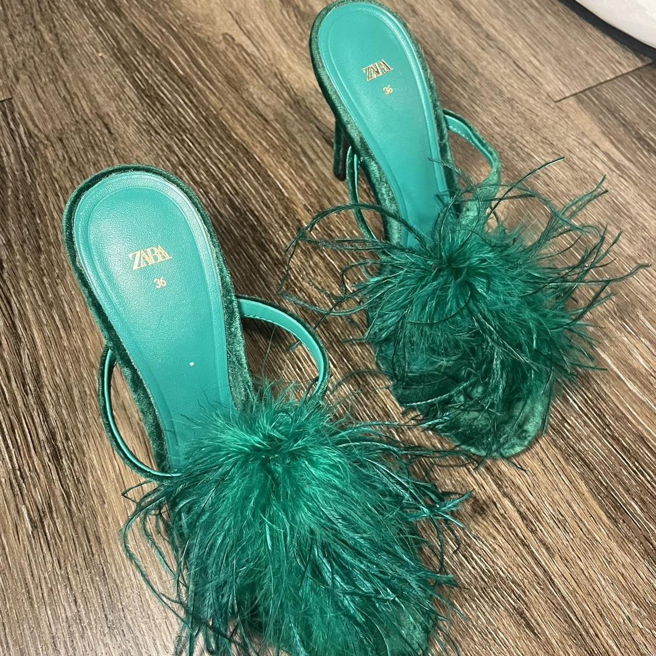 Zara clearance feather heels