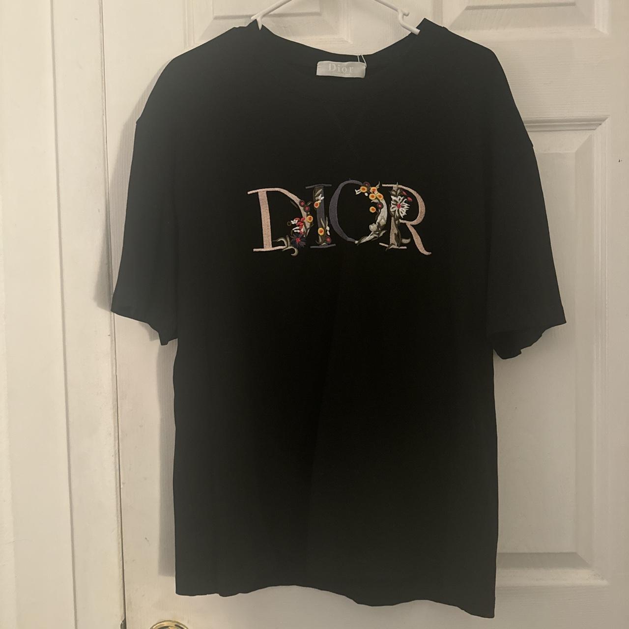 Dior Flowers Embroidered T-Shirt Never worn /... - Depop