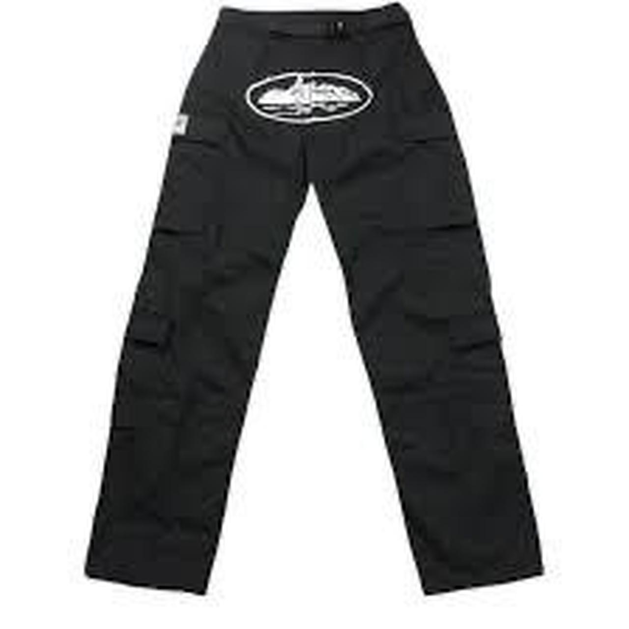 Corteiz Guerillaz Cargos Black/White Never worn. | Depop