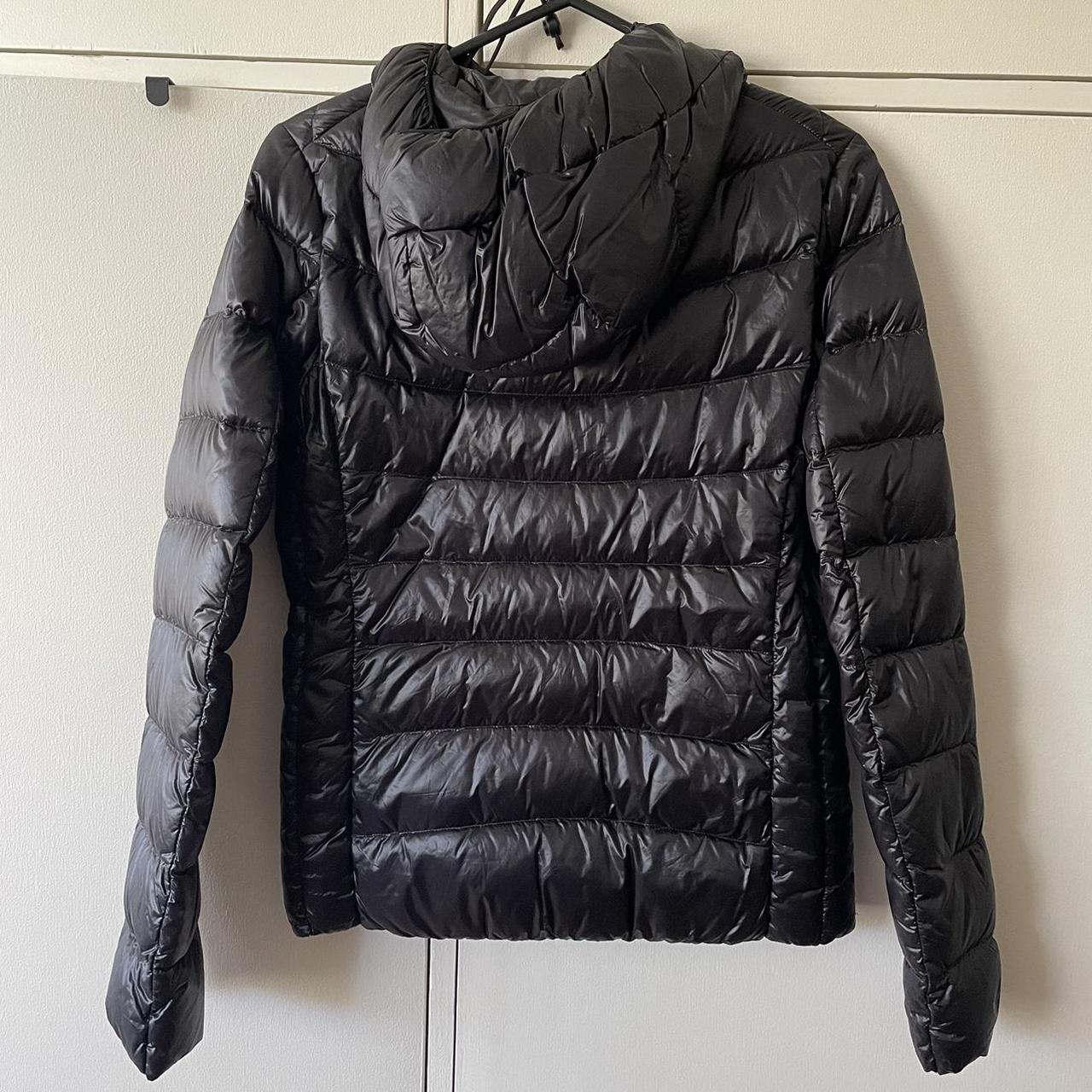 Uniqlo ultra light down puffer jacket with hood in a... - Depop