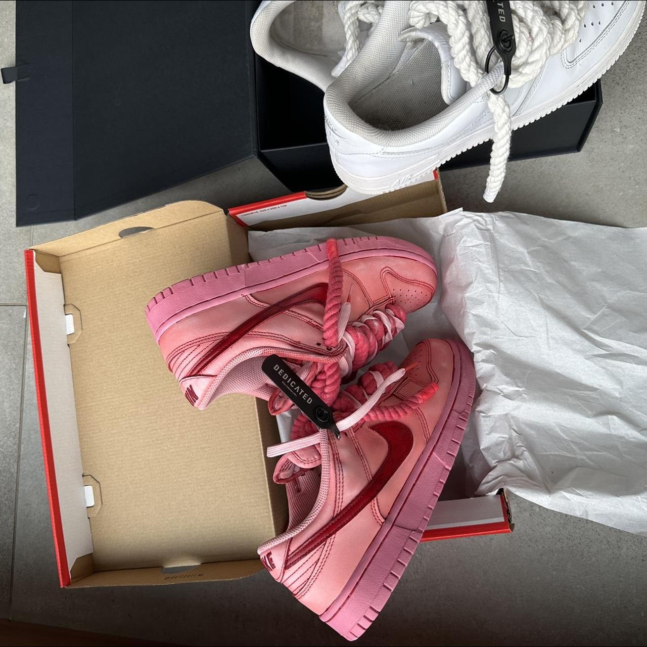 Nike Dunk Low Cody V2 ️‍🔥🎈 Pink/Red variation REFER TO... - Depop