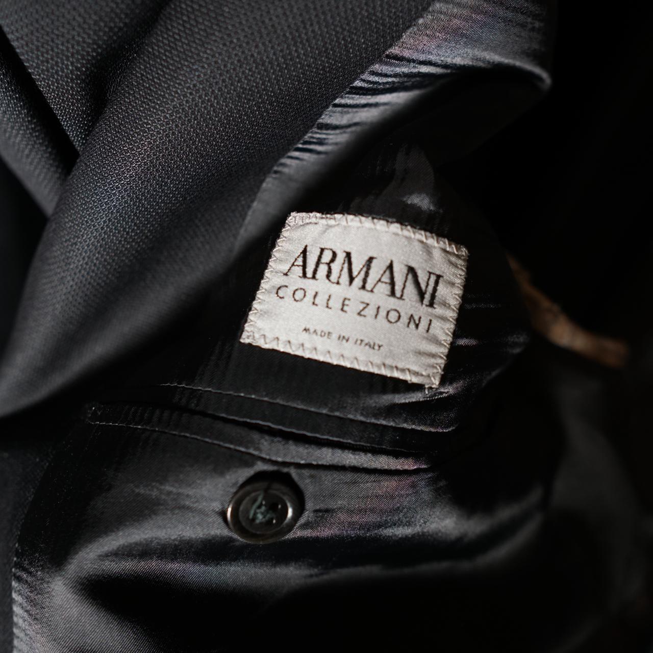 Armani Collezioni Dark Grey Suit Pants and Jacket Depop