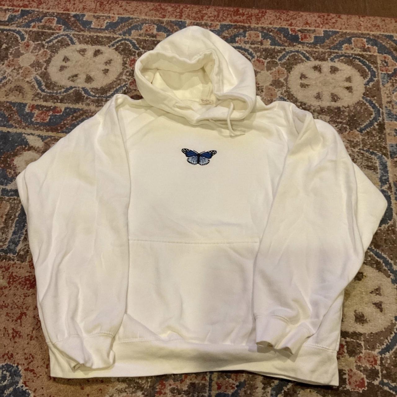 Brandy melville clearance white butterfly hoodie