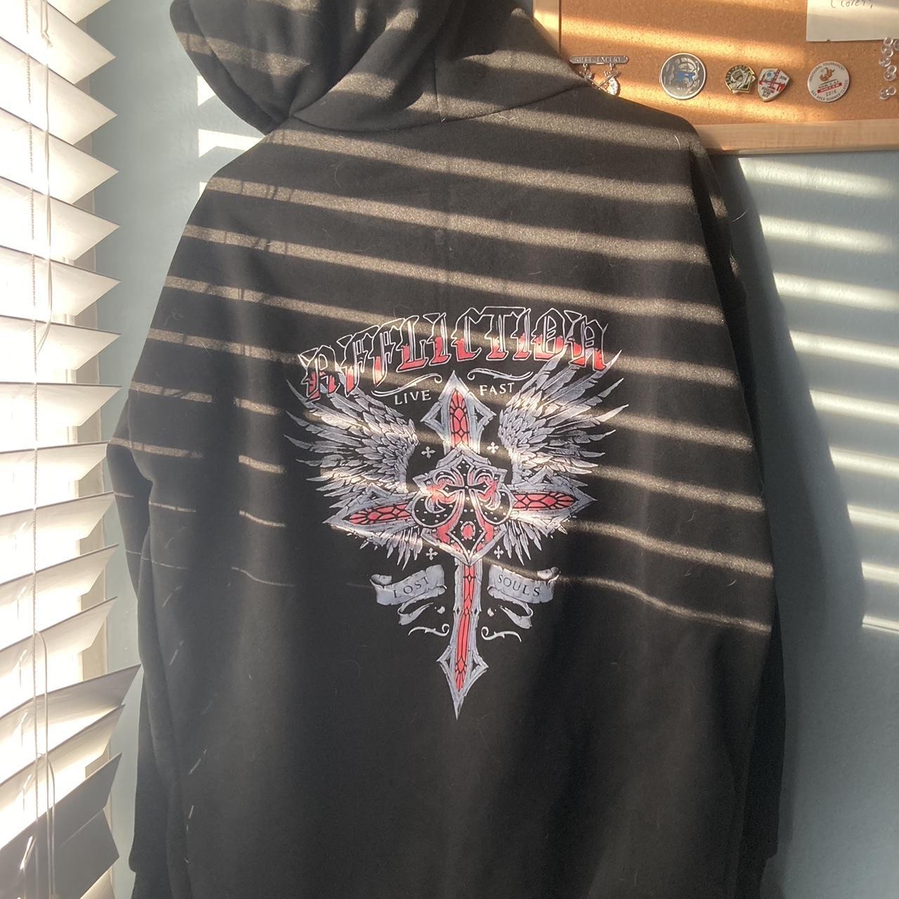 Affliction inspired hoodie #affliction size large - Depop