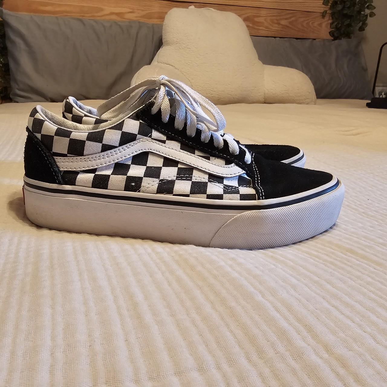 Checkered vans womens outlet 7.5