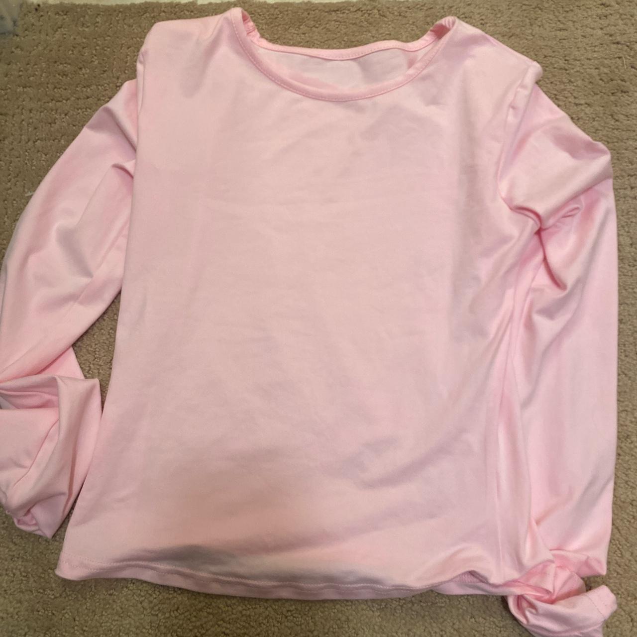 light pink / baby pink long sleeve top super soft... Depop