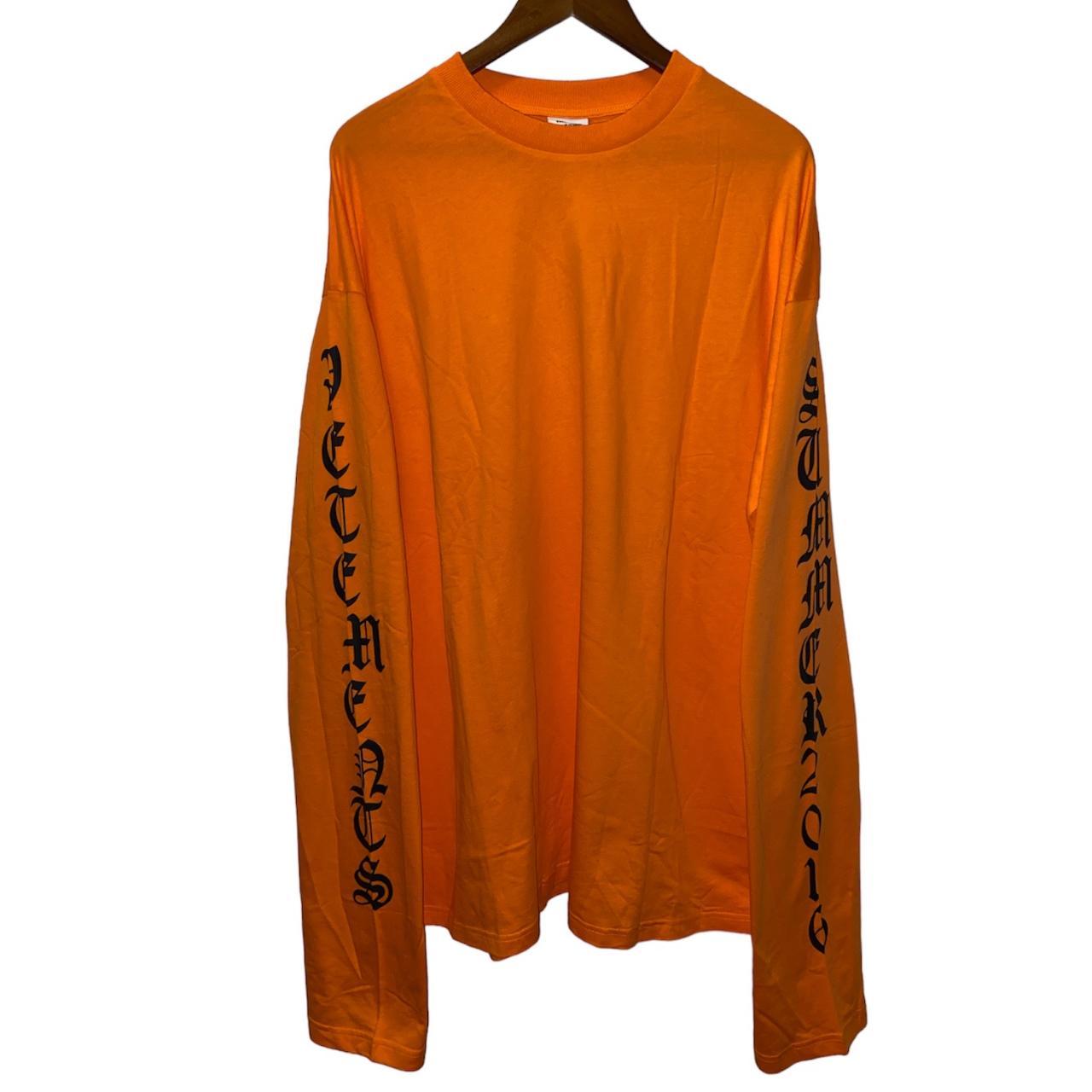 Vetements hotsell orange sweater