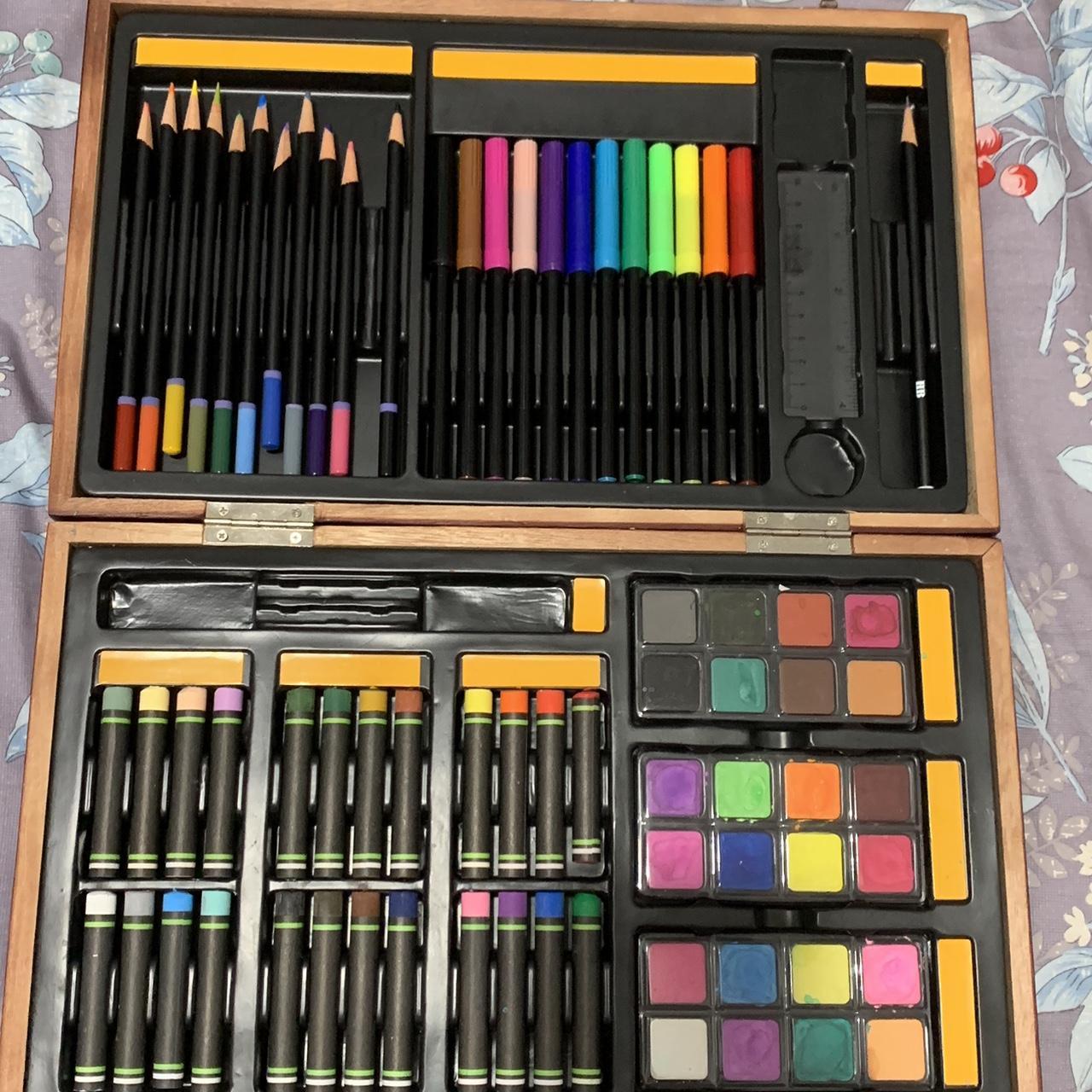 art supplies kit briefcase with extra watercolor - Depop
