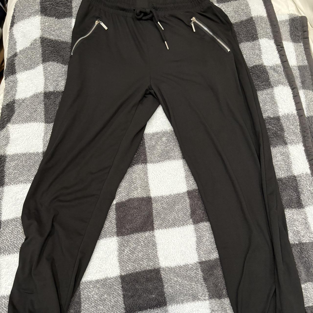 Black Pants with pocket zippers Fuego Moda SIZE... - Depop