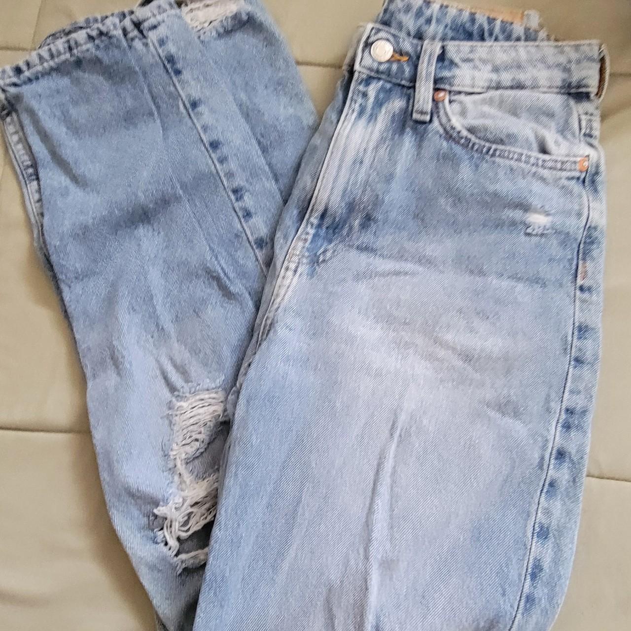 denim high waist loose straight run small Depop