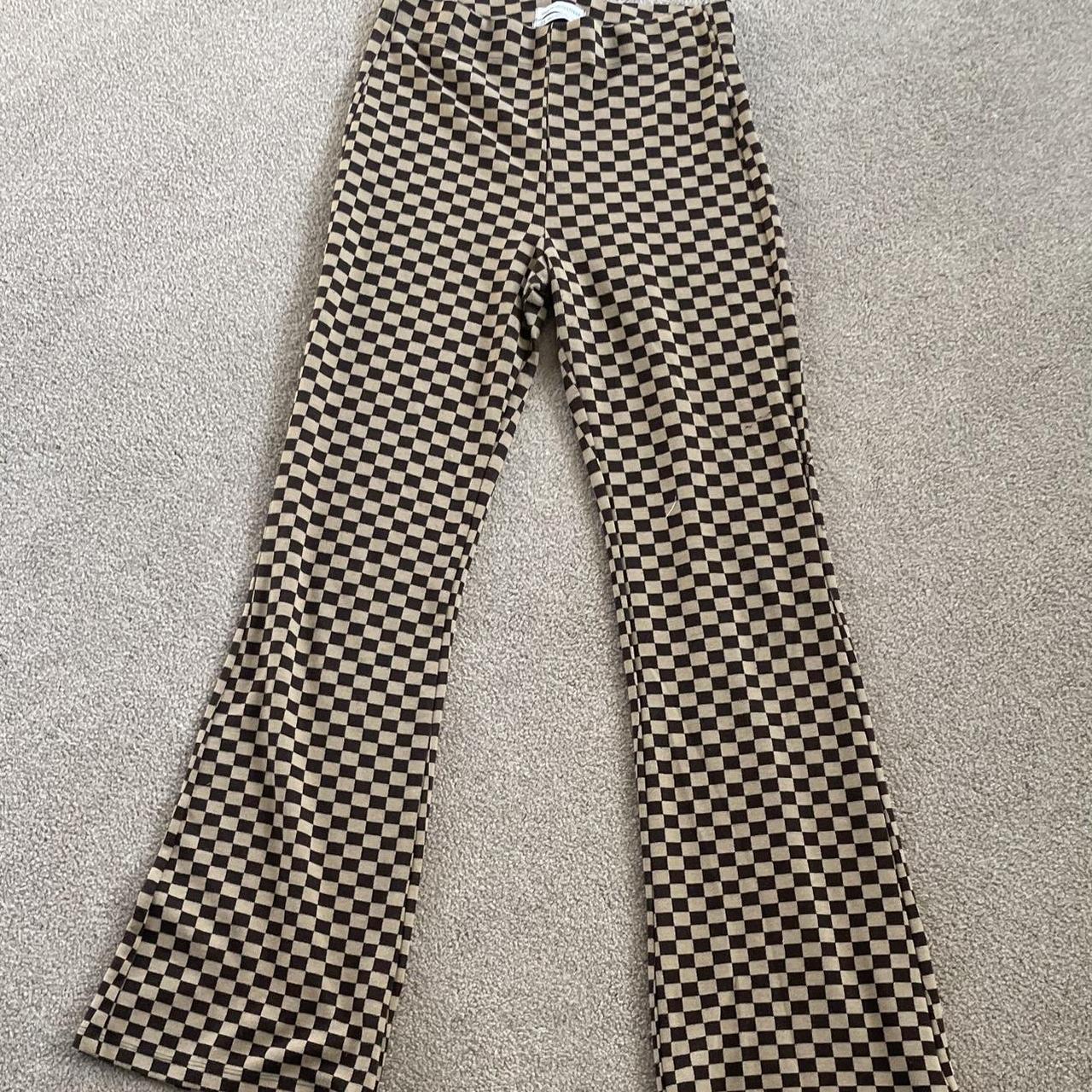 Checkered Flare Pants- Urban Outfitters - Depop