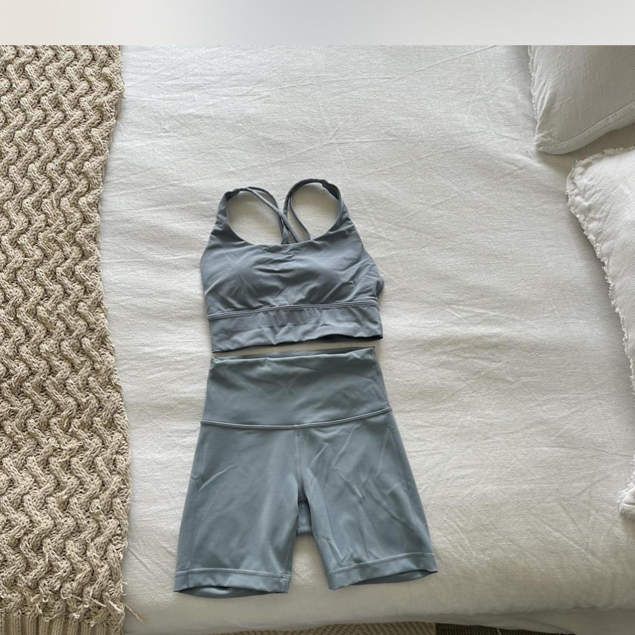 Popular Lululemon Sports bra and Biker Short set