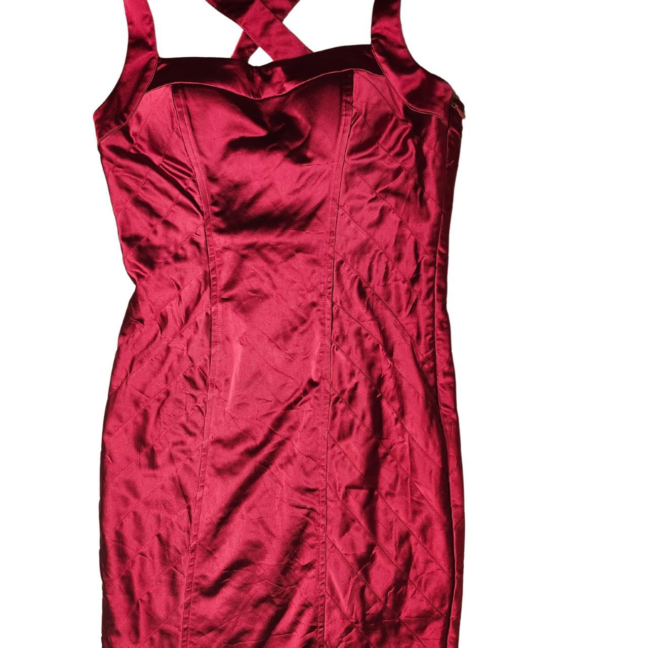 Bebe red satin dress best sale