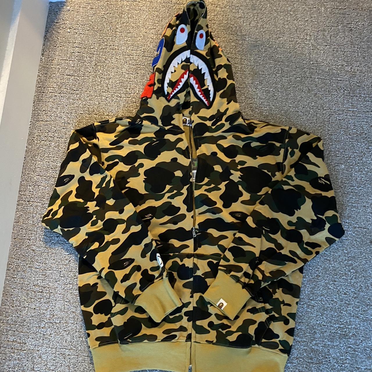 Bape shark hoodie on sale yellow