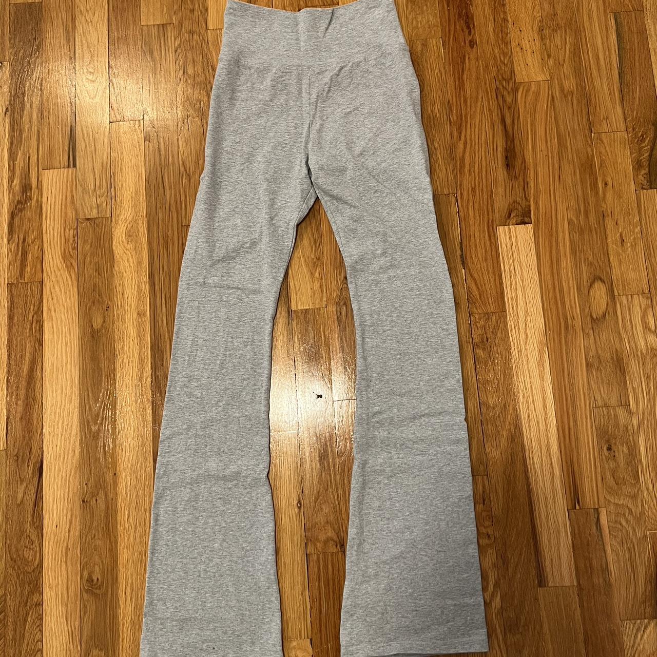 Grey Brandy Melville Flare Leggings One size Brand... Depop
