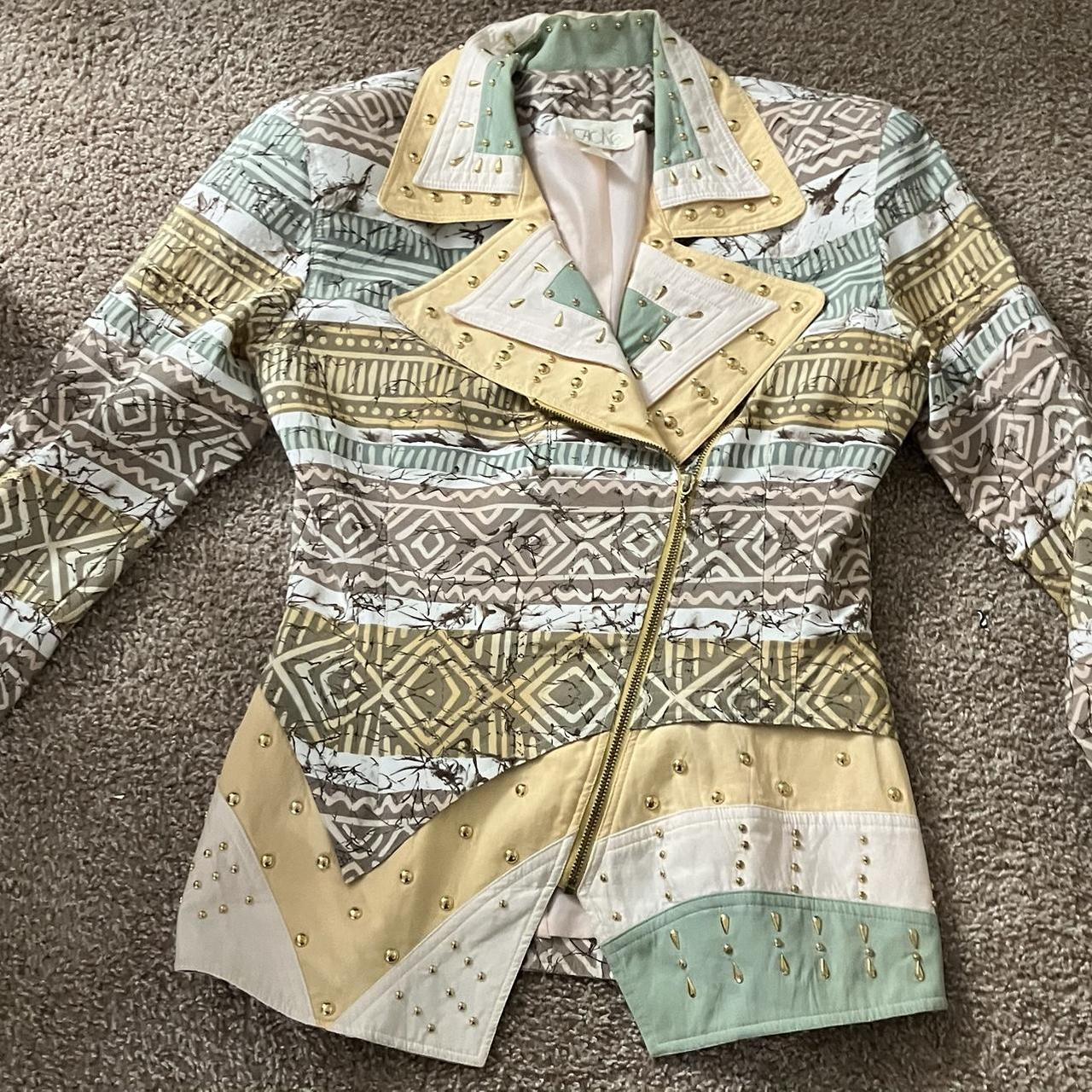 Cache Women's Vest - Multi - L – CACHE Beige Bead… - image 1