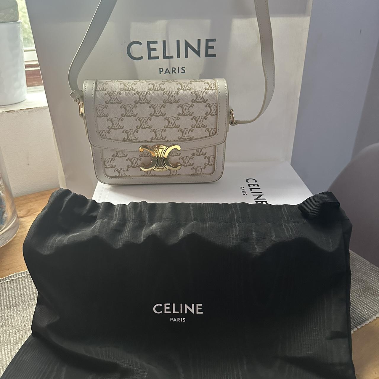 Preloved Celine crossbody bag, sign of usage shown... Depop