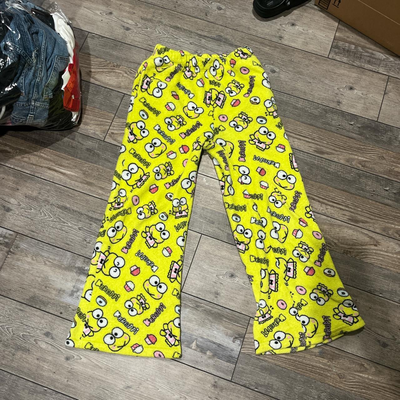 Hello kitty Kuropi (frog) pajama pants really... - Depop