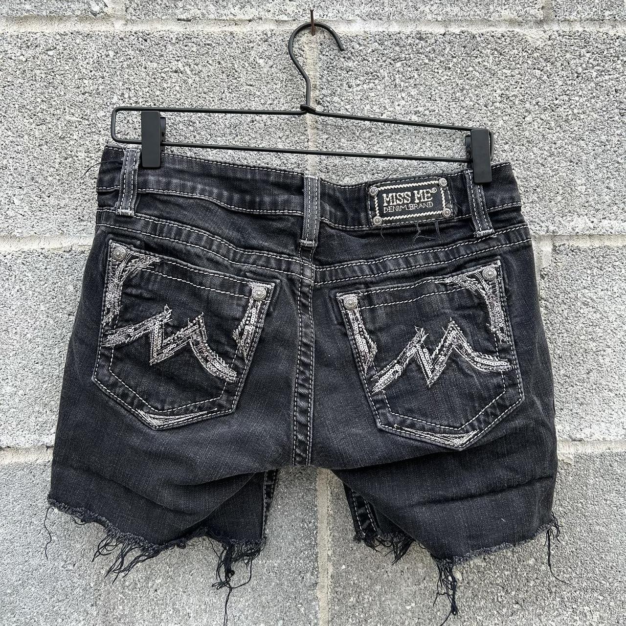 miss me black jean shorts • cut up skinny... - Depop