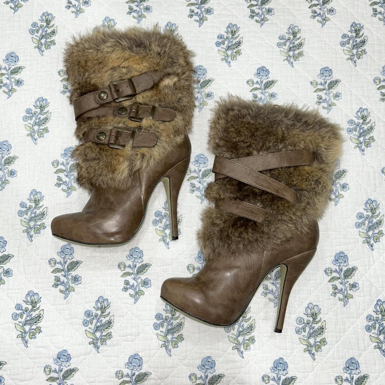 Aldo faux fur boots hotsell