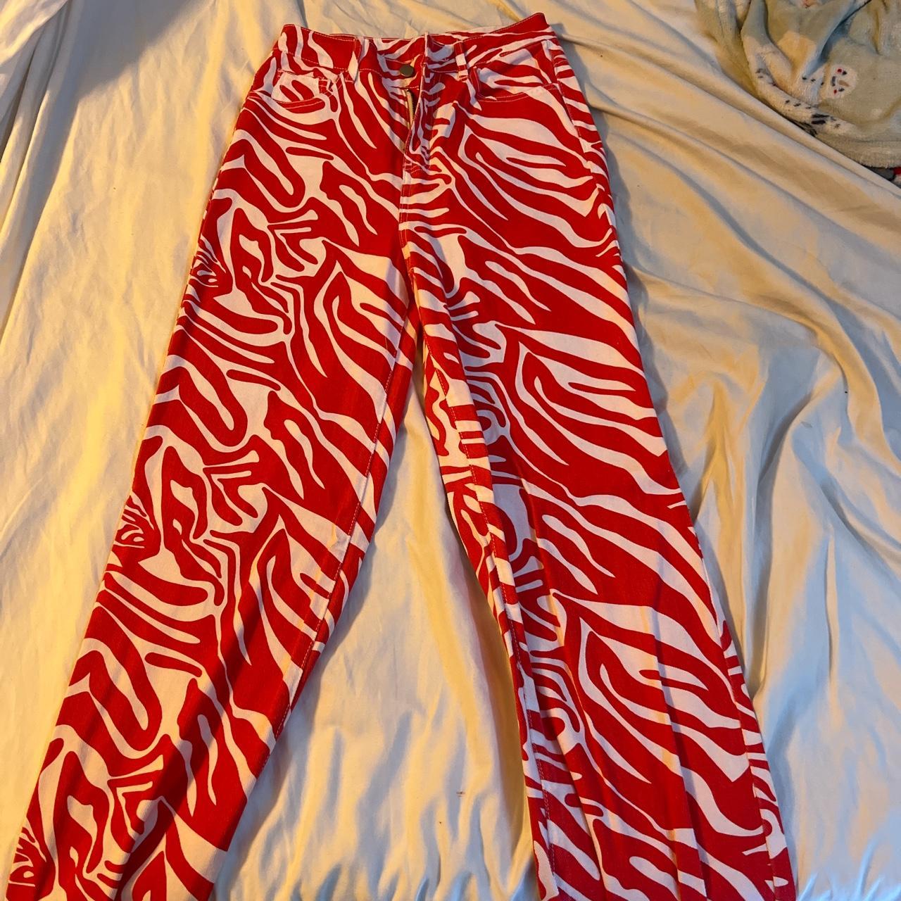 Red hot sale zebra pants