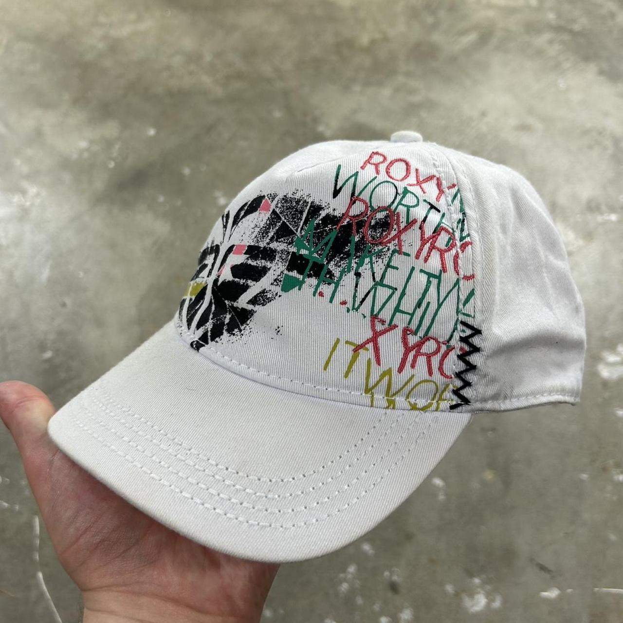 Roxy Women's Caps - White/Multi – White 00s Y2K R… - image 2