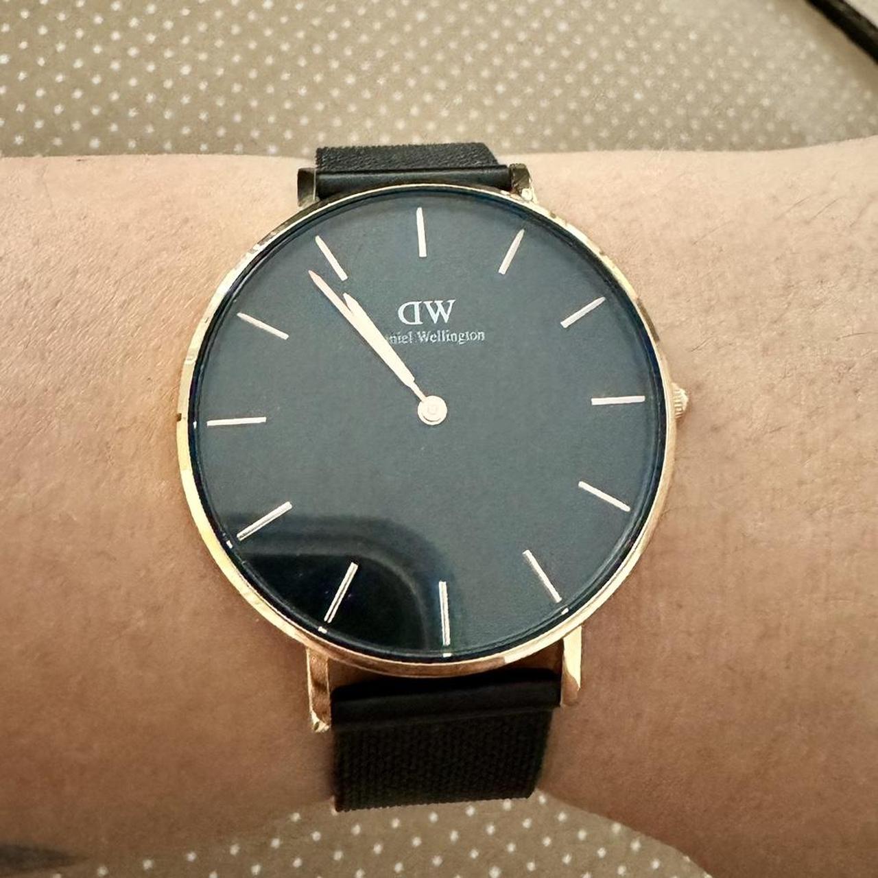 Daniel Wellington Watch Black Gold with metal mesh Depop