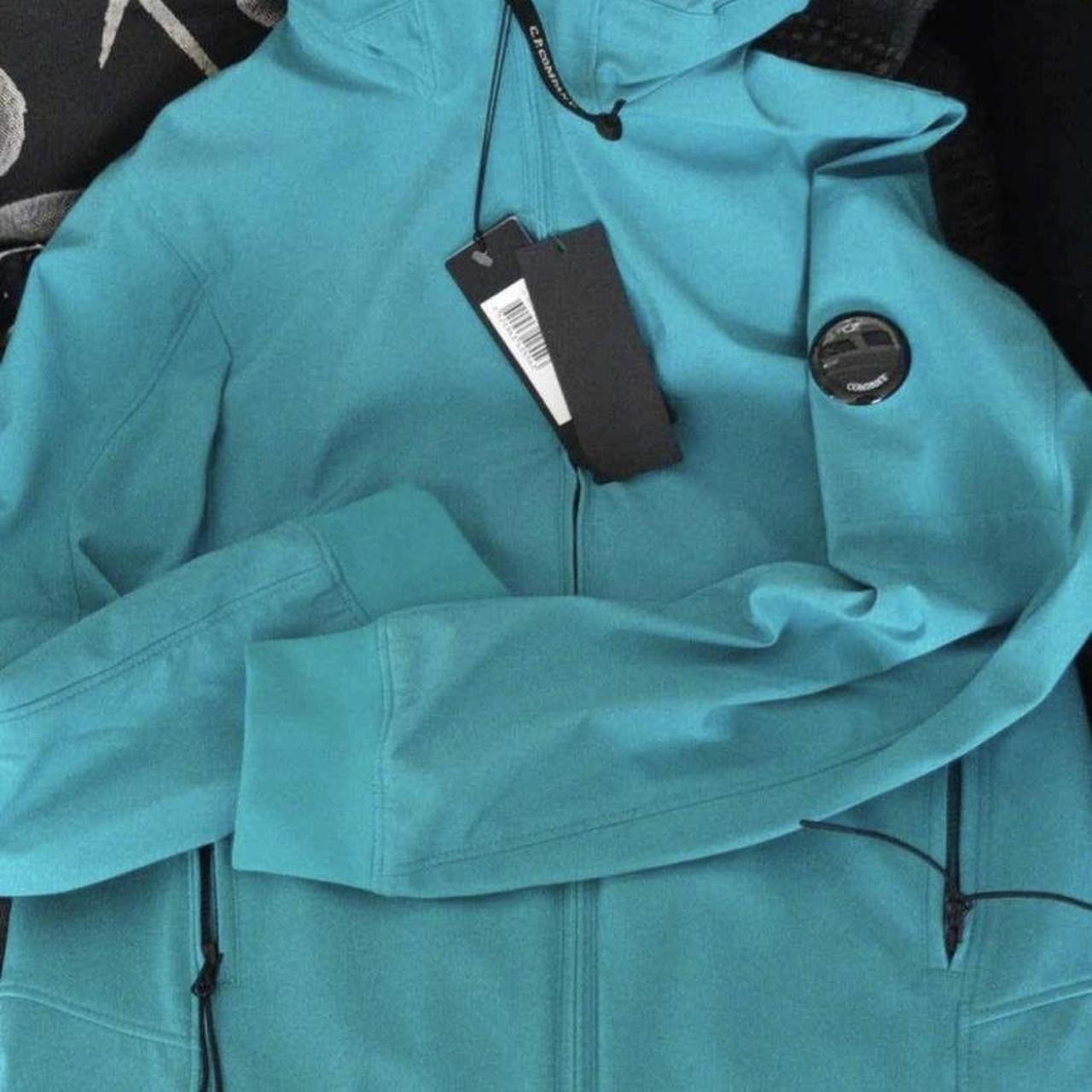 CP company soft shell turquoise jacket, Worn a