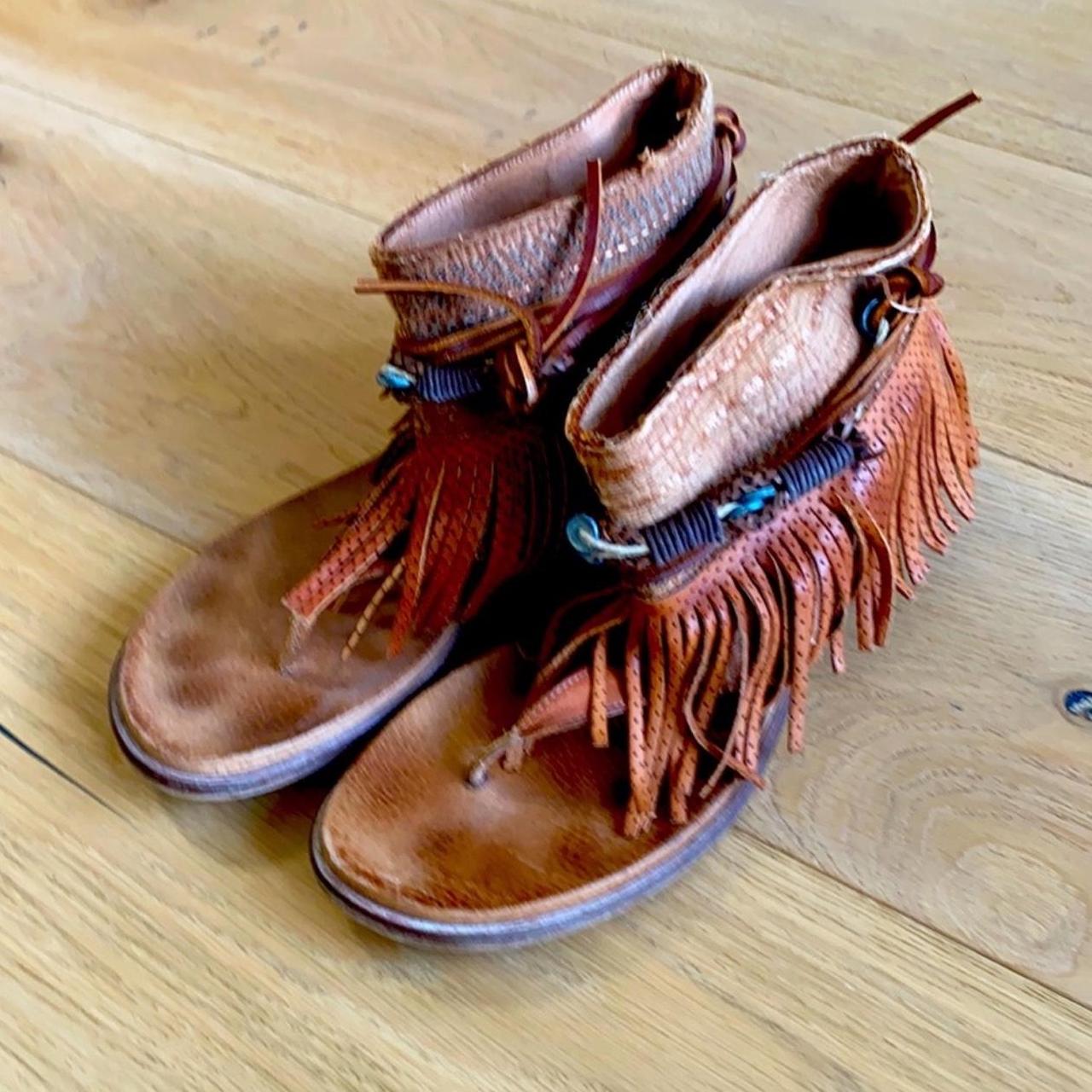 Free people fringe sandals on sale