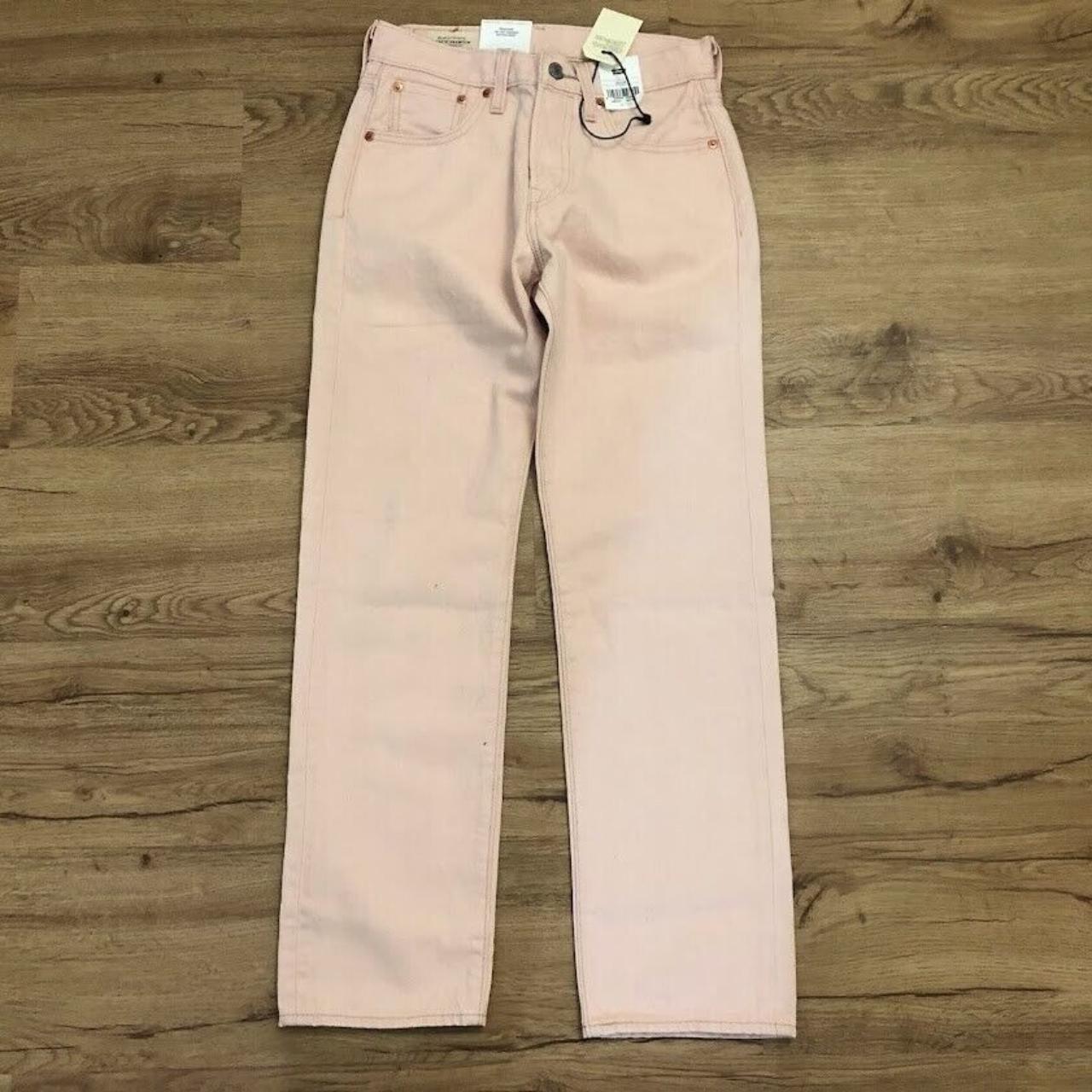 Levi s Fresh 501 Lemon Pink Straight Leg Denim Jeans Depop